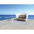 SL- (88) muebles de patio al aire libre PE ratán sofá de espalda alta cum cama / sofá cama